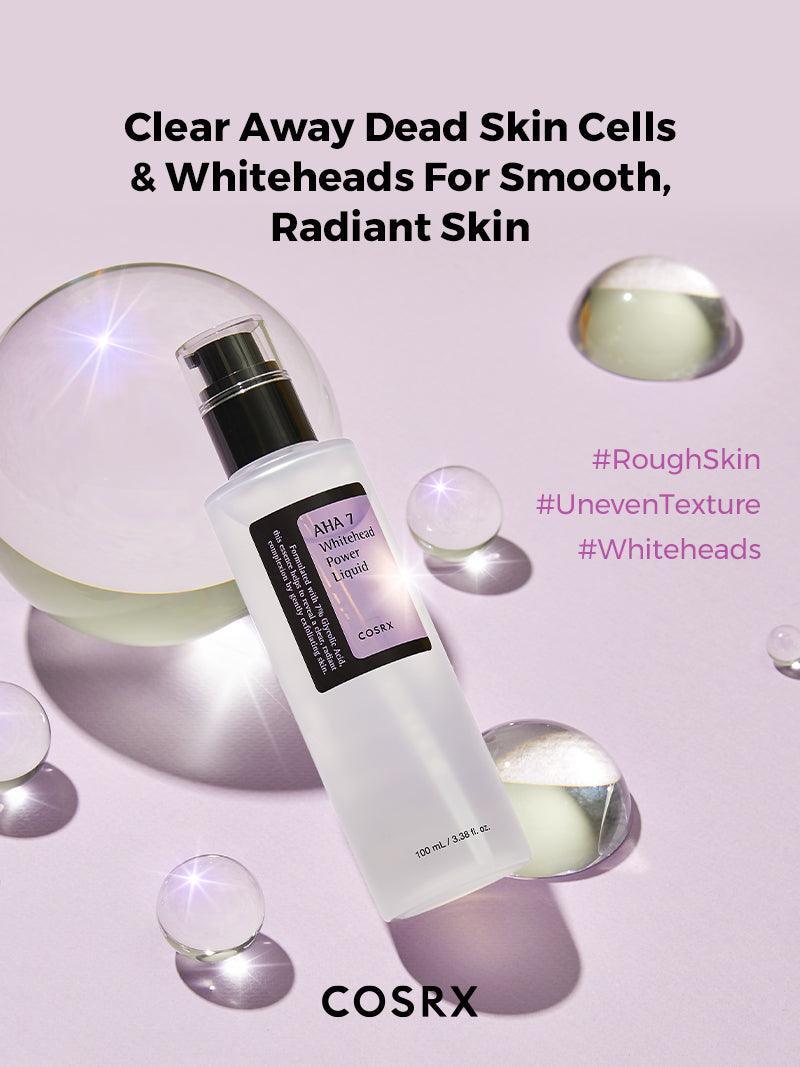 clear away dead skin cells with COSRX AHA 7 Whitehead Power Liquid