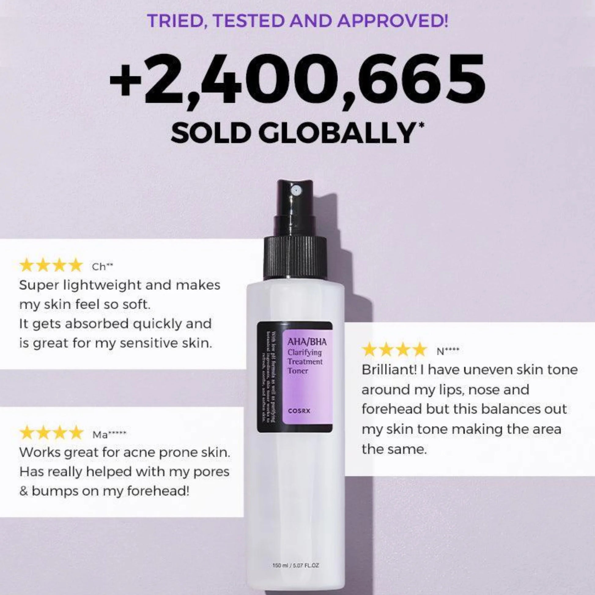 COSRX AHA/BHA Clarifying Treatment Toner tested