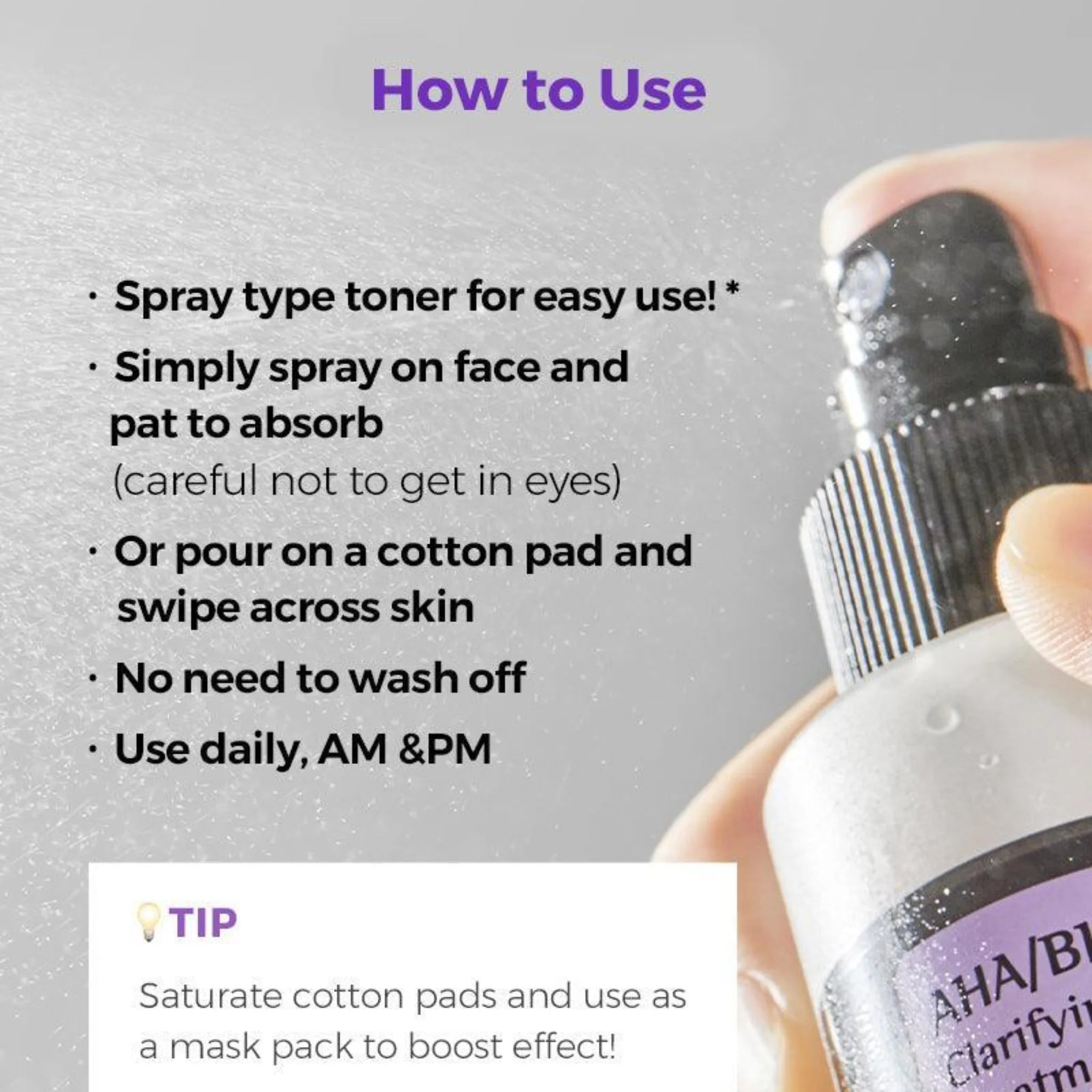 How to use COSRX AHA/BHA Clarifying Treatment Toner