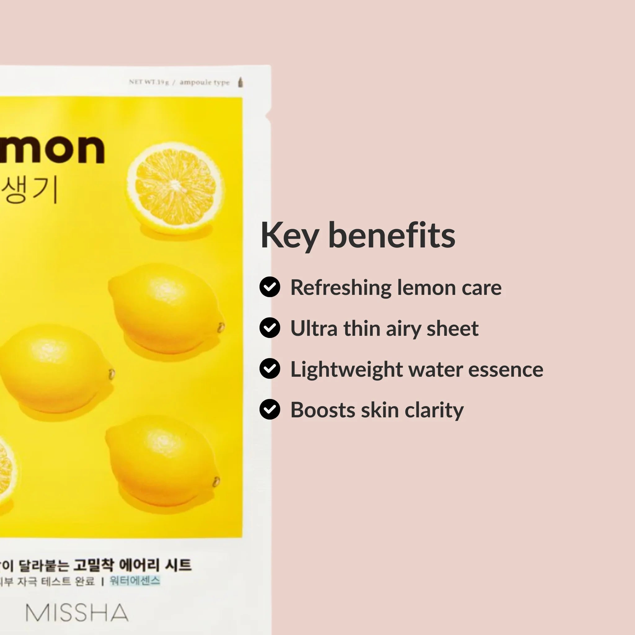 Benefits MISSHA Airy Fit Sheet Mask Lemon