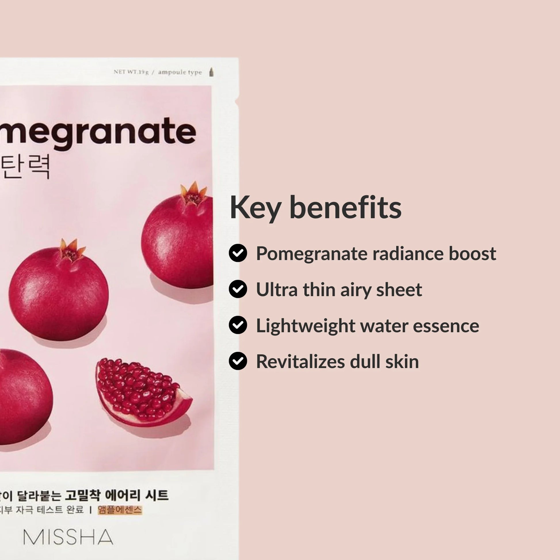 Benefits MISSHA Airy Fit Sheet Mask Pomegranate