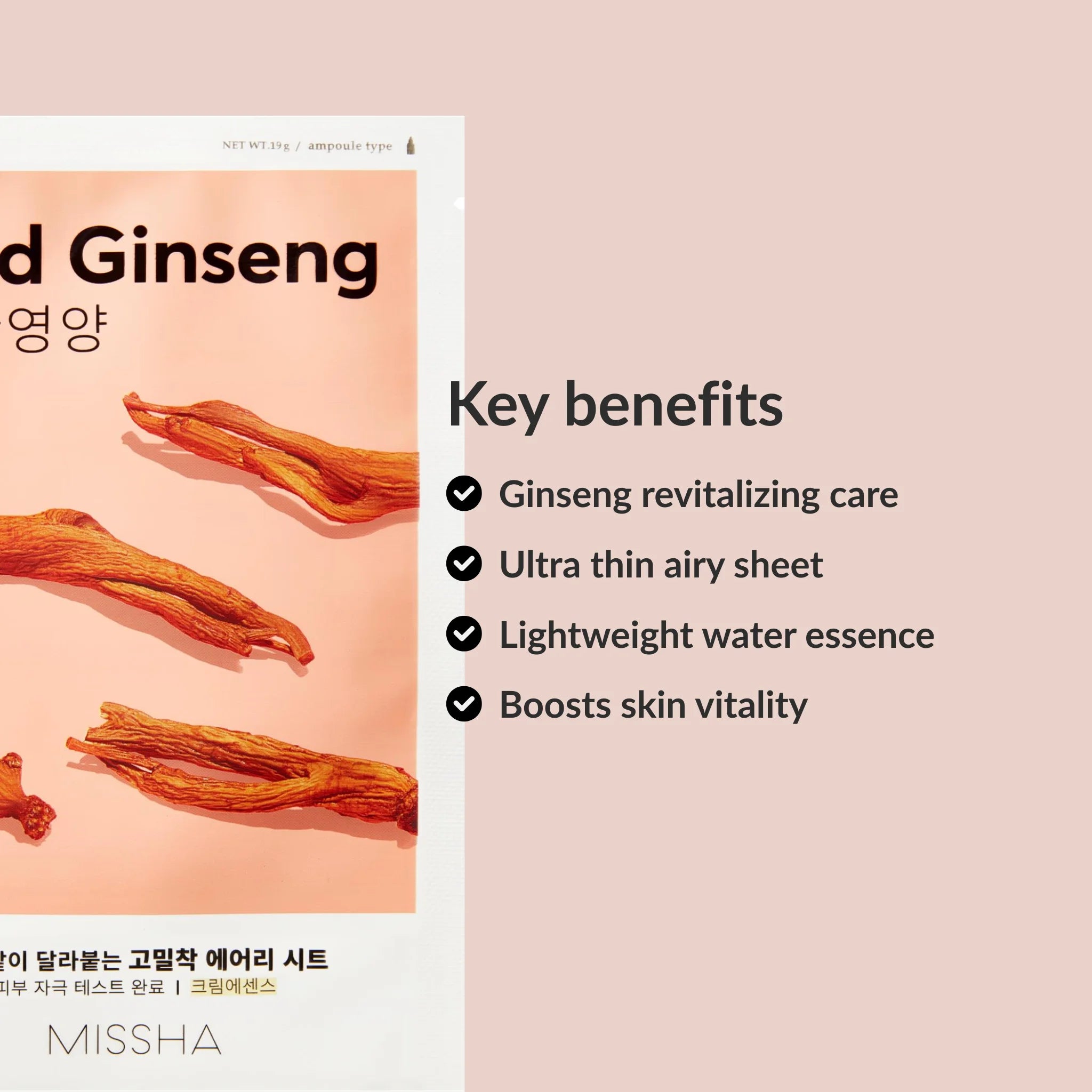 Benefits MISSHA Airy Fit Sheet Mask Ginseng