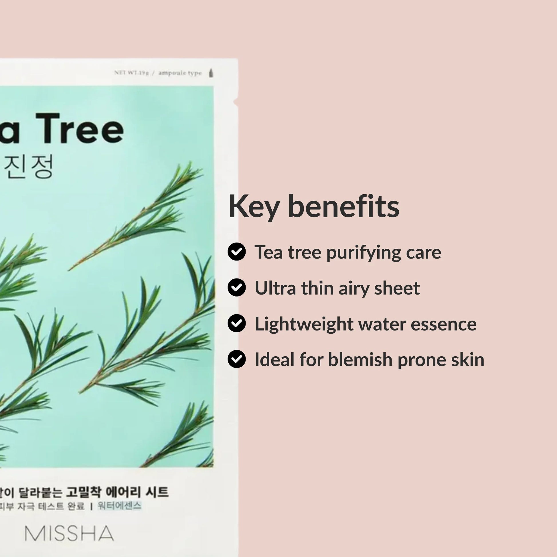 Benefits MISSHA Airy Fit Sheet Mask Tea Tree