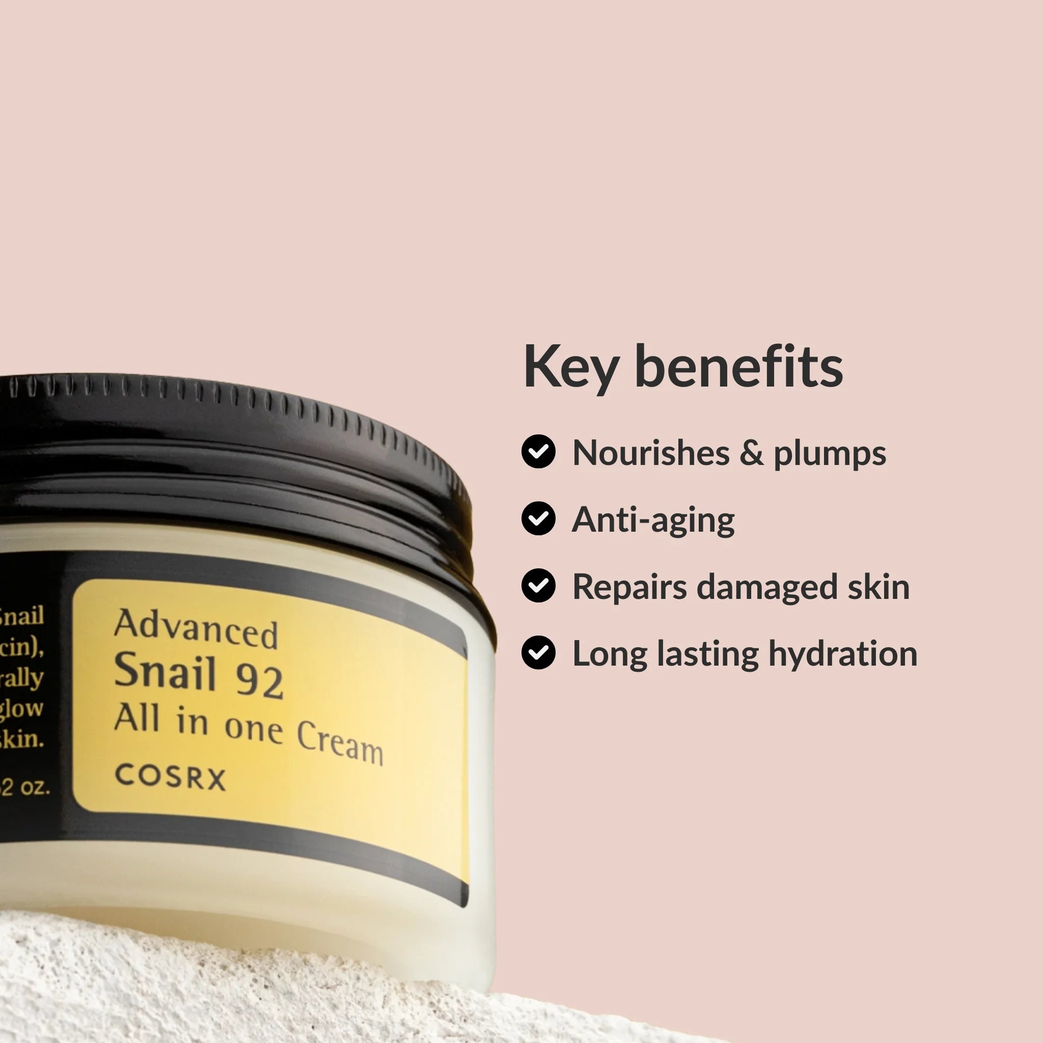 BENEFITS COSRX Advanced Snail 92 All in one Cream