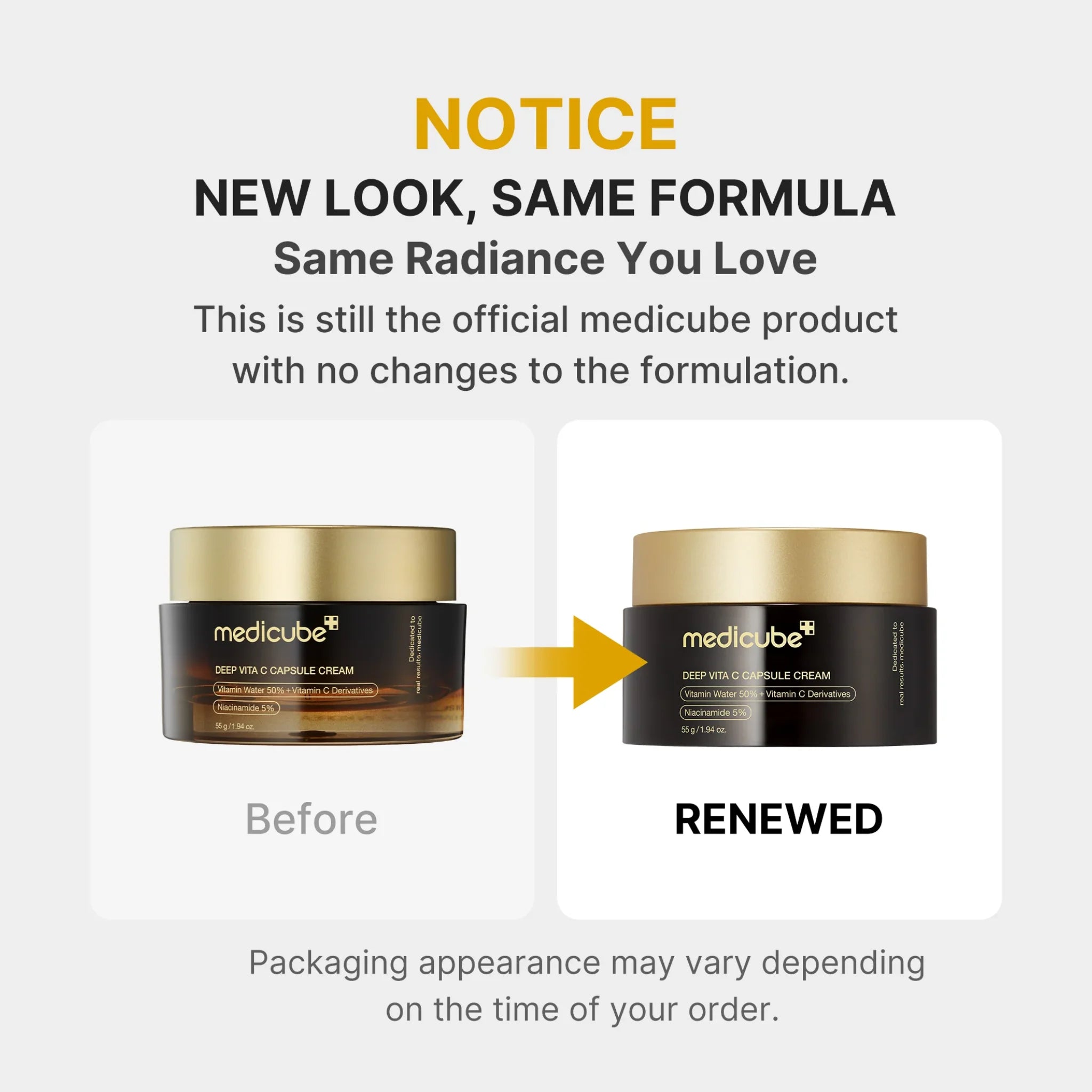 Medicube Deep Vita C Capsule Cream packaging