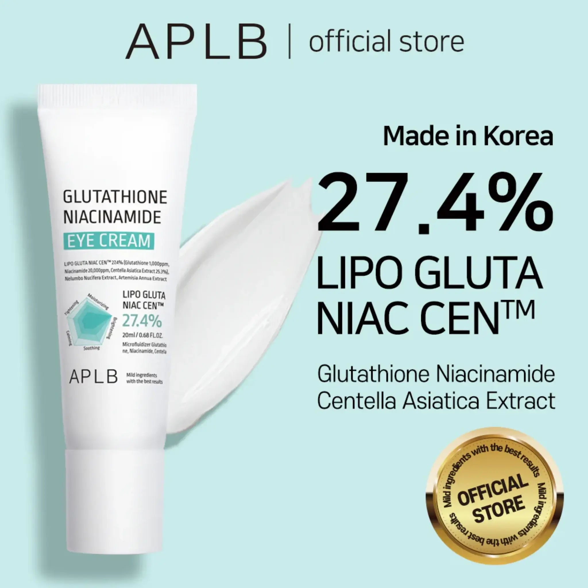 made in korea: APLB Glutathione Niacinamide Eye Cream