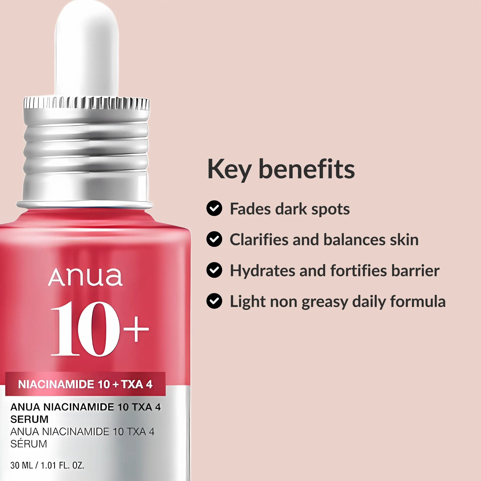 Benefits Anua Niacinamide 10% + TXA 4% Dark Spot Serum