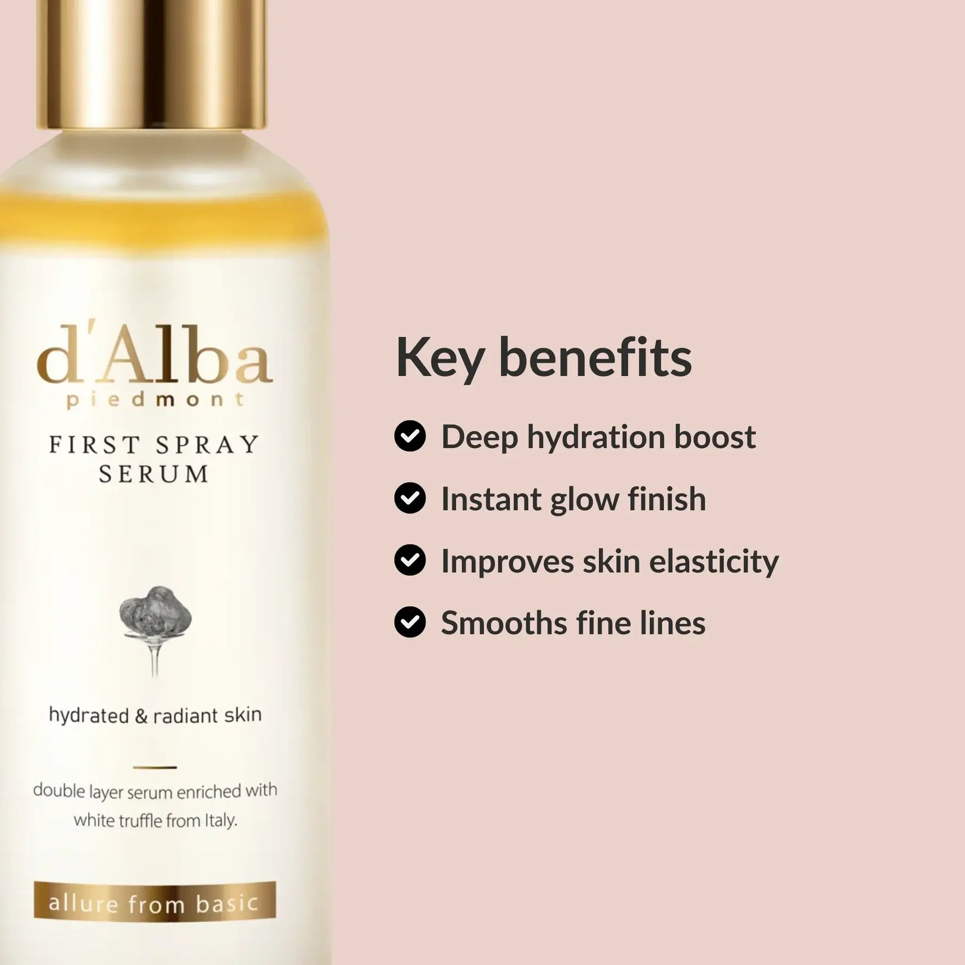 Key benefits of d'Alba White Truffle First Spray Serum